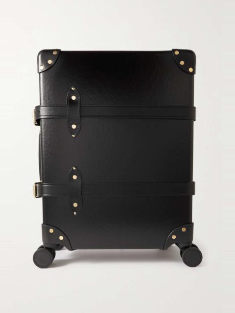 Centenary Carry-On leather-trimmed suitcase