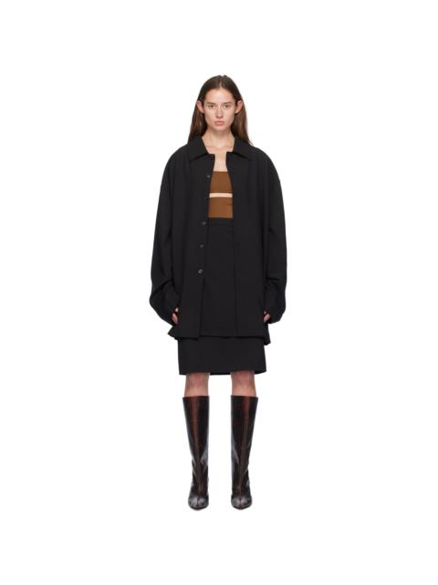 MARIE ADAM-LEENAERDT Black 'Jacket Skirt' Midi Dress