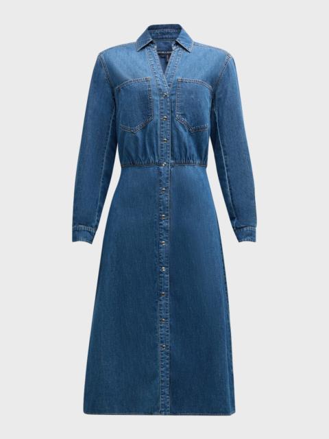 VERONICA BEARD Miranda Long-Sleeve Denim Shirtdress