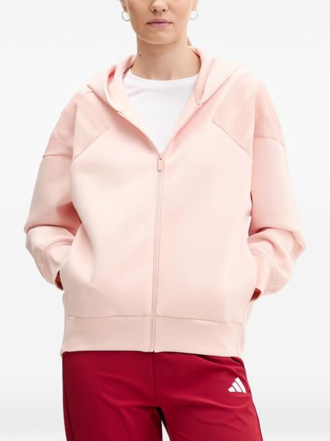adidas mesh striped hoodie