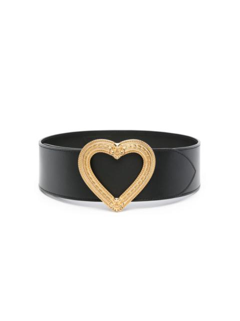 Moschino heart-buckle leather belt