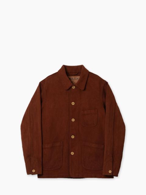 Studio D'Artisan STUDIO D'ARTISAN 4632 AMAMI OSHIMA MUD-DYED SASHIKO JACKET BROWN