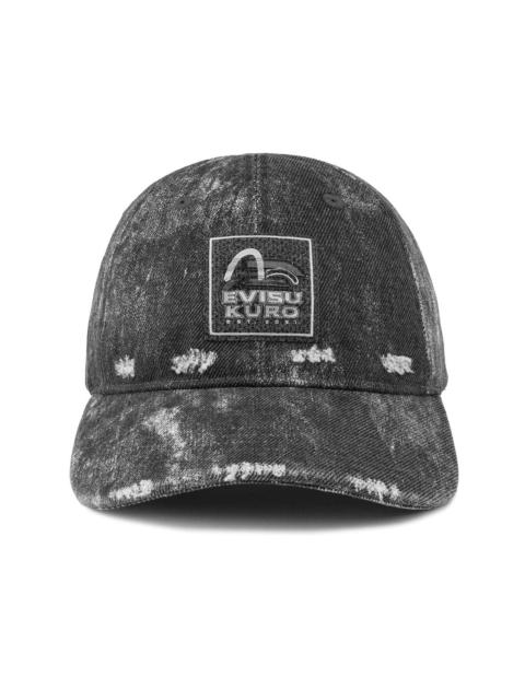 EVISU EVISUKURO Label Washed Cap
