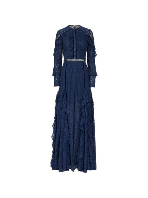 COSTARELLOS Gianna lace ruffled gown