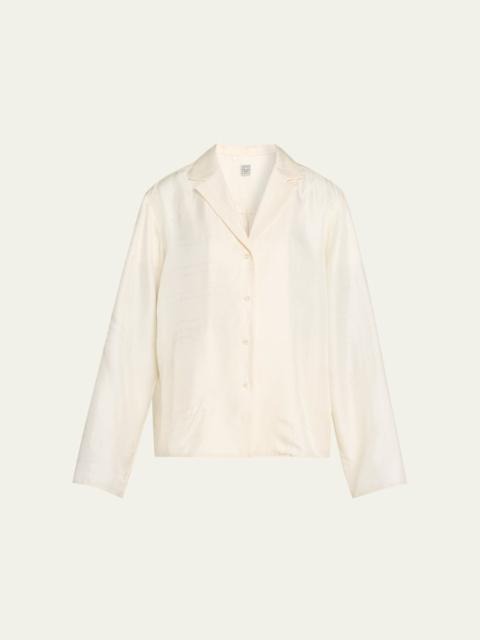 TOTEME Monogram Silk Pj Top