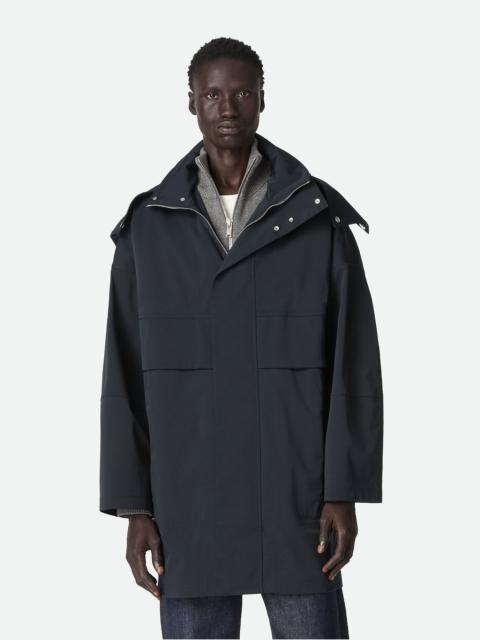 Bottega Veneta Bonded Tech Wool Hooded Parka