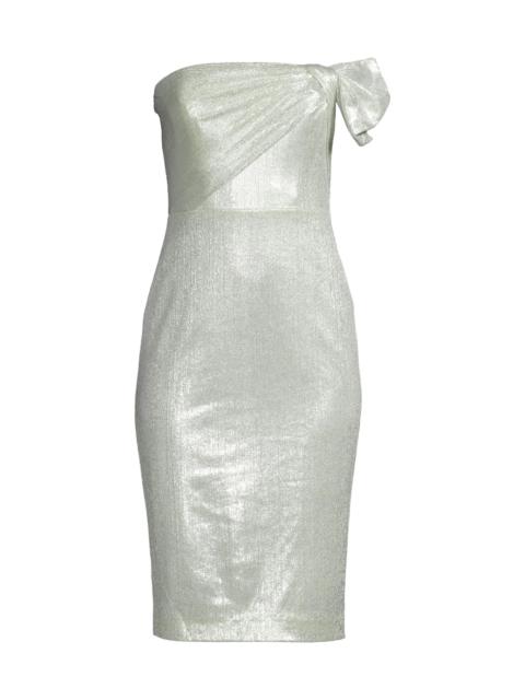 Black Halo Women's Divina Metallic Sheath Dress - Luxe Glow