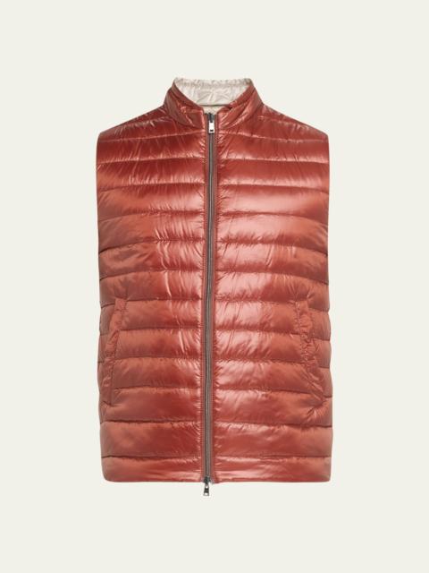 Herno Men's Nylon Ultralight Reversible Bicolor Vest