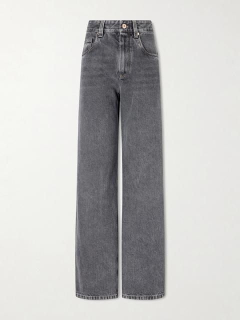 Brunello Cucinelli Cotton Mid-rise Wide-leg Jeans