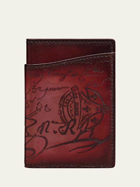 Berluti Men's Jagua Gradient Scritto Bifold Card Holder