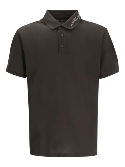 EMPORIO ARMANI piqué logo polo shirt