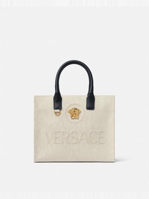 VERSACE La Medusa Canvas Small Tote Bag
