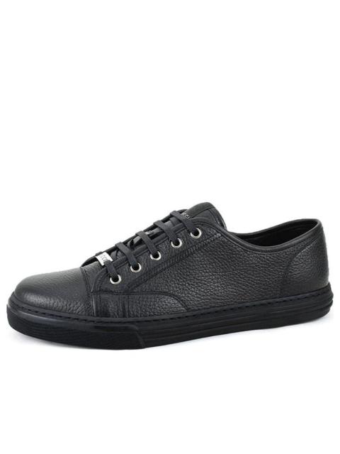GUCCI (WMNS) Gucci Pebbled Nappa Leather Low Top 'Black' 317337-AOD50-1000