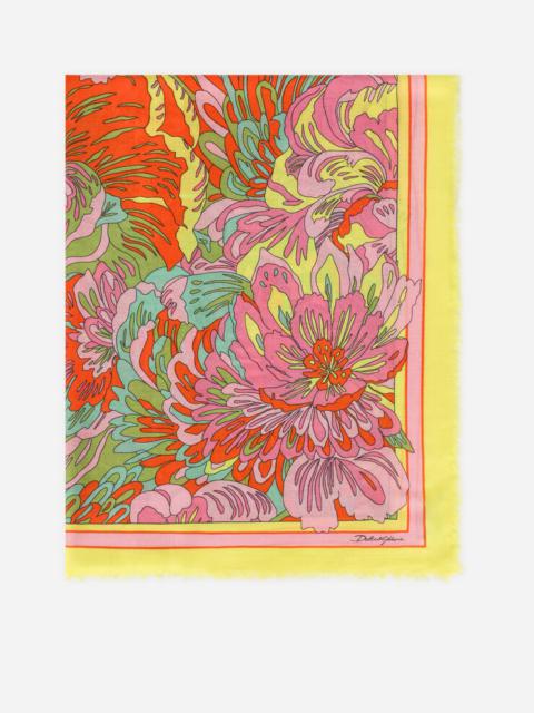 Dolce & Gabbana Large 60s-print modal and cashmere scarf (140 x 140)