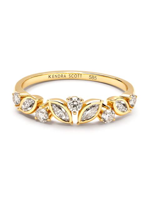 KENDRA SCOTT 0.54 ct Becca 14k Yellow Gold Band Ring in White Diamond