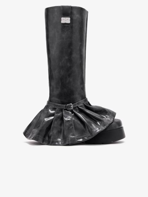 GANNI KAT HIGH BOOTS IN DARK GREY