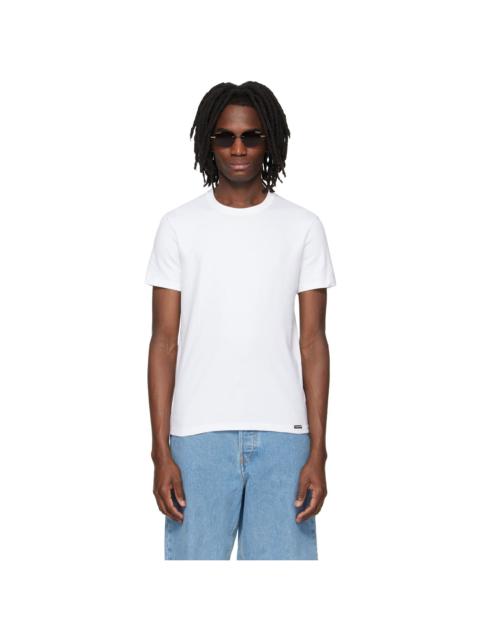 TOM FORD White Cotton Crewneck T-shirt