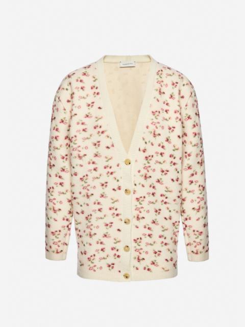 MAGDA BUTRYM Floral cardigan in cream
