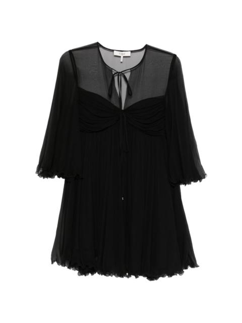Chloé tie-detail ruffled mini dress