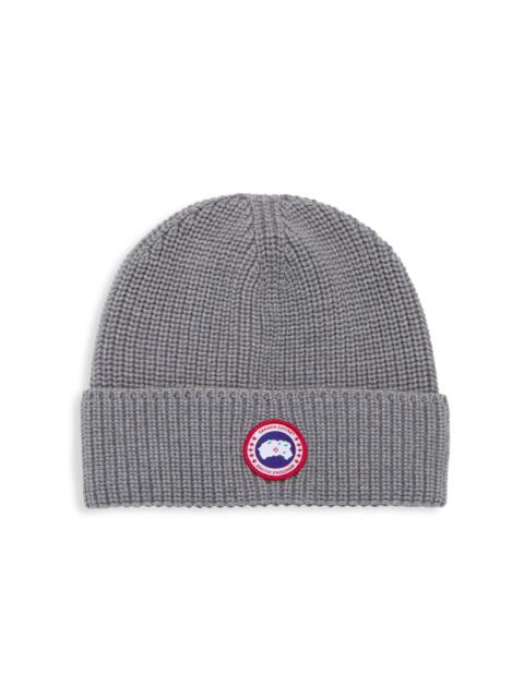 Canada Goose Men's Arctic Logo Patch Wool Beanie - Heather Grey