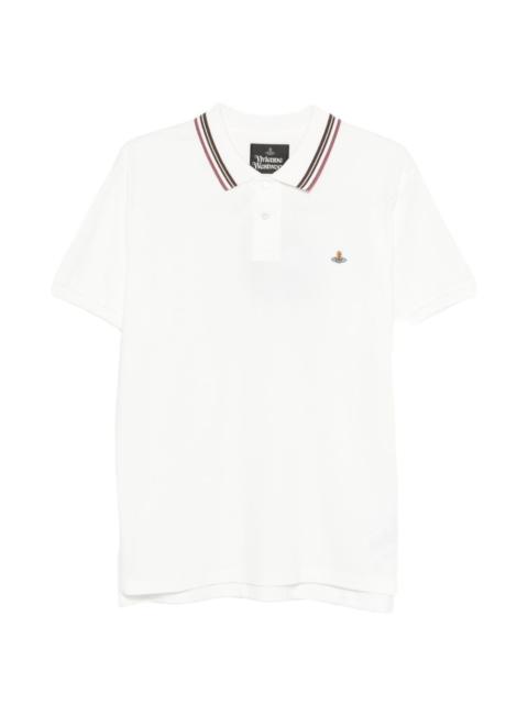 Vivienne Westwood striped-collar polo