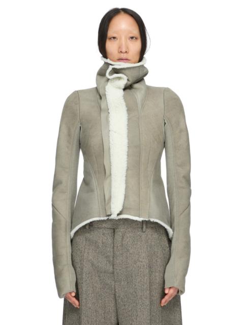 Rick Owens Rick Owens Shearling-lined Asymmetric Jacket