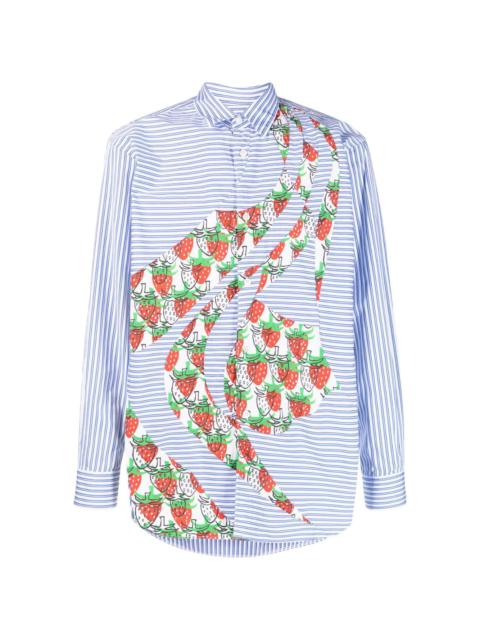 graphic-print cotton shirt