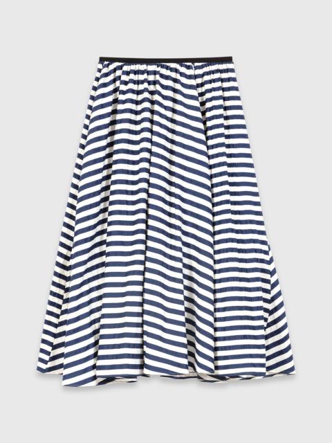 maje Linen-blend midi skirt