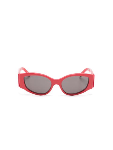 logo-print biker-frame sunglasses