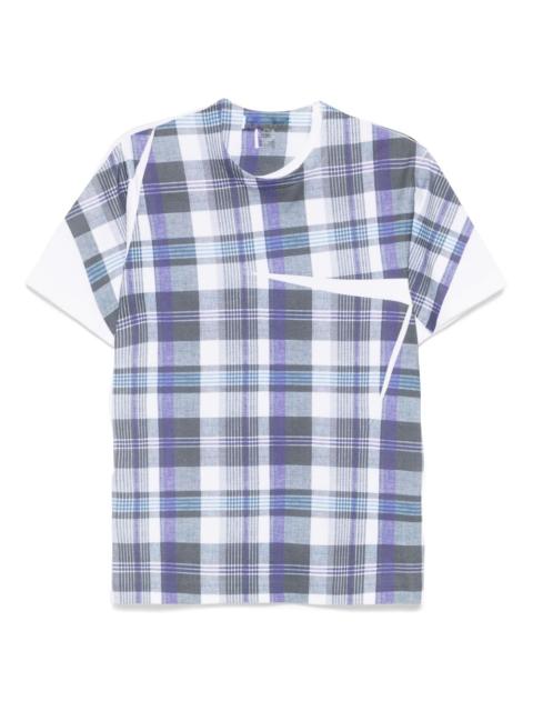 Comme des Garçons SHIRT tartan overprint T-shirt