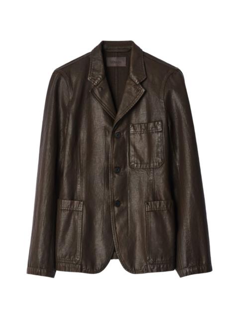 Lemaire workwear tailored jacket in coated broken twill