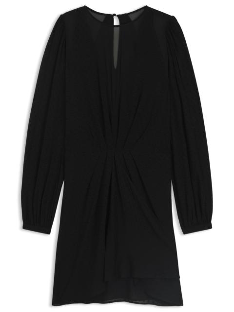 BOSS DRAPE-DETAIL DRESS WITH POLKA DOTS