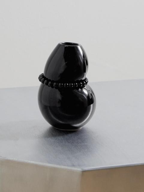 Completedworks Squeezed Faux Pearl-embellished Glazed Ceramic Vase