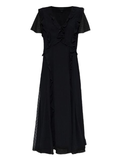 ALLSAINTS dot-detail frilled dress