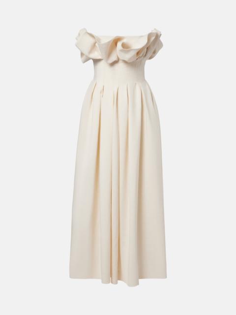 KHAITE Claude draped bustier dress