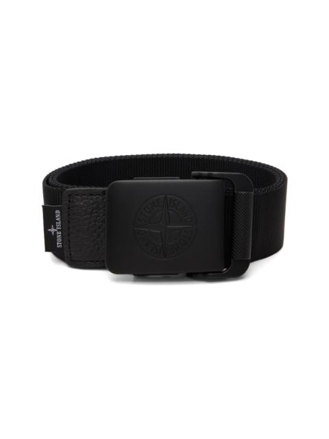 Stone Island Black 9300001 Nylon Tape Belt