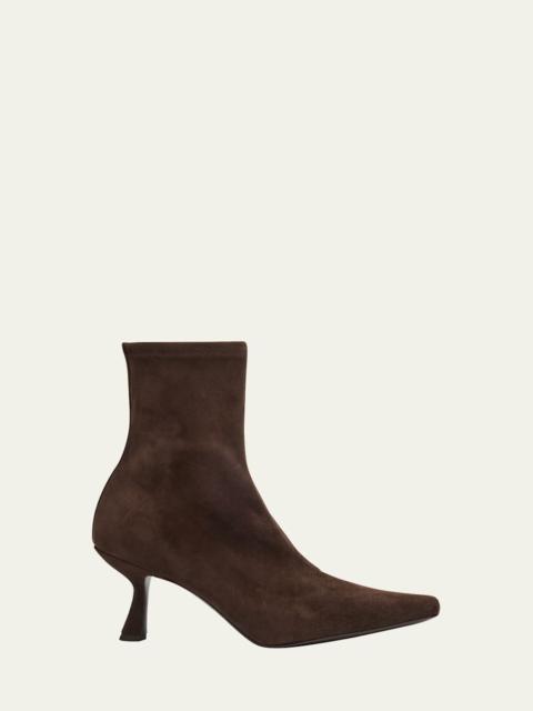 LOEFFLER RANDALL 70mm Thandy Suede Curved-Heel Booties