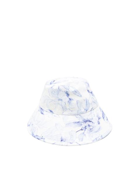 maje floral-print hat