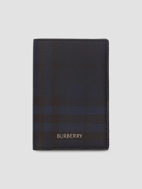 Burberry City Check Passport Holder - Navy