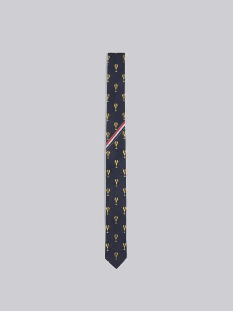 Thom Browne Lobster Jacquard Stripe Classic Tie