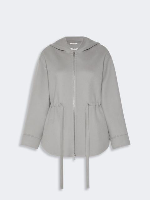 'S Max Mara MONIA Short wool coat with hood - PEARL GREY