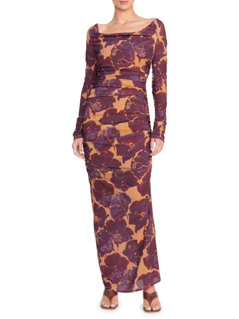 Solana Floral Print Long Sleeve Maxi Dress