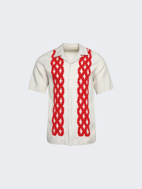 Dries Van Noten Embroidered Shirt White