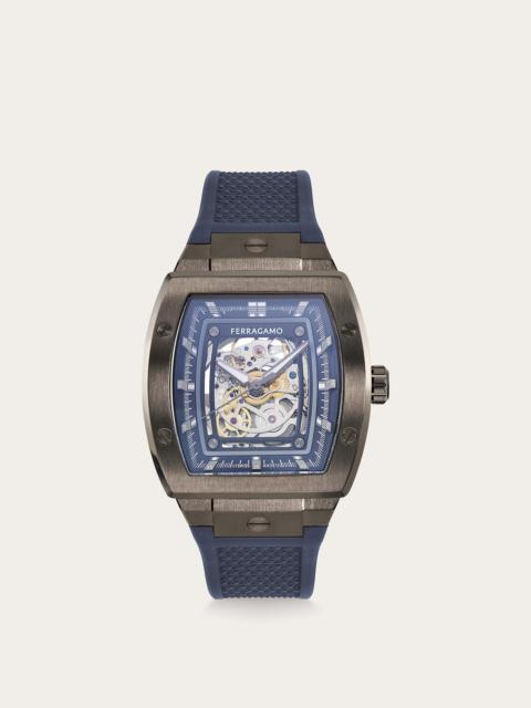 FERRAGAMO Ferragamo tonneau Skeleton watch