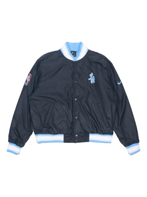 Nike Nike NBA Courtside Los Angeles Lakers Woven Casual Sports baseball uniform Jacket Black CN1441-010