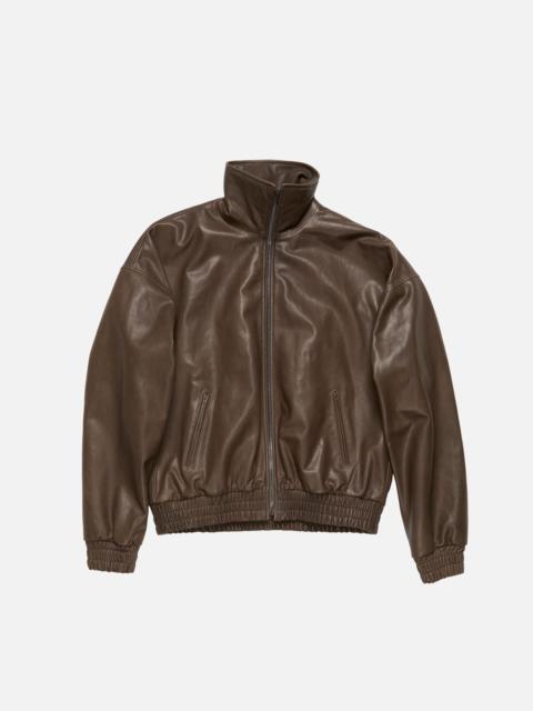Acne Studios Leather blouson jacket - Dark brown