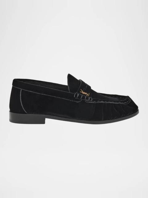 SAINT LAURENT Le Loafers in Velvet