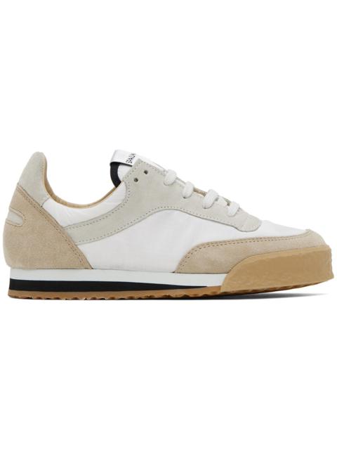 Spalwart White & Beige Pitch Low Sneakers