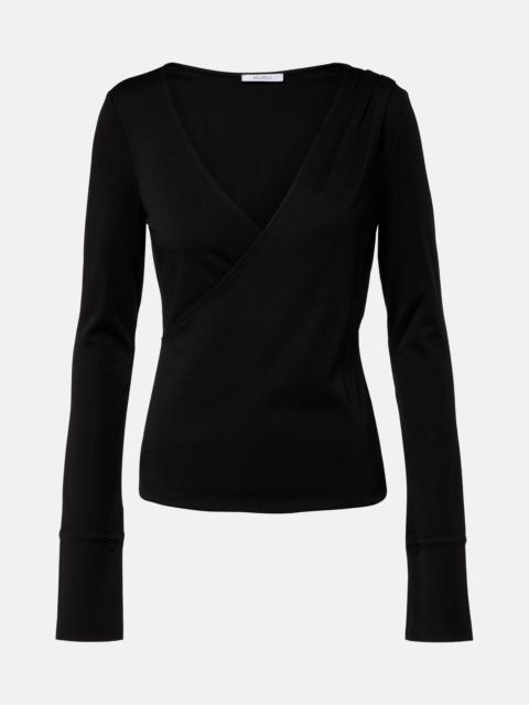 Max Mara Adagio virgin wool wrap top
