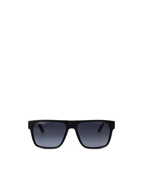 LACOSTE logo-print square-frame sunglasses